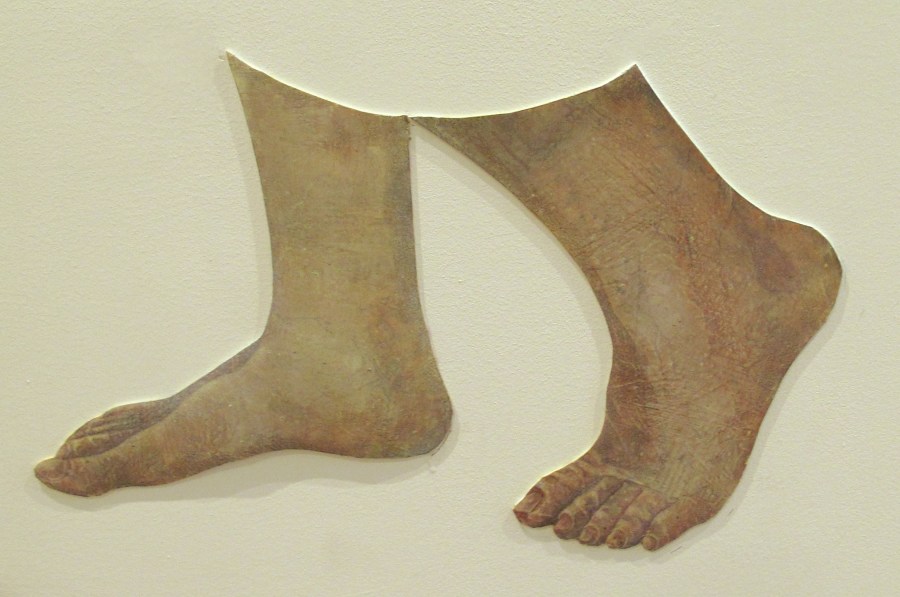 Walker, acrylic on vinyl 22" x 12"