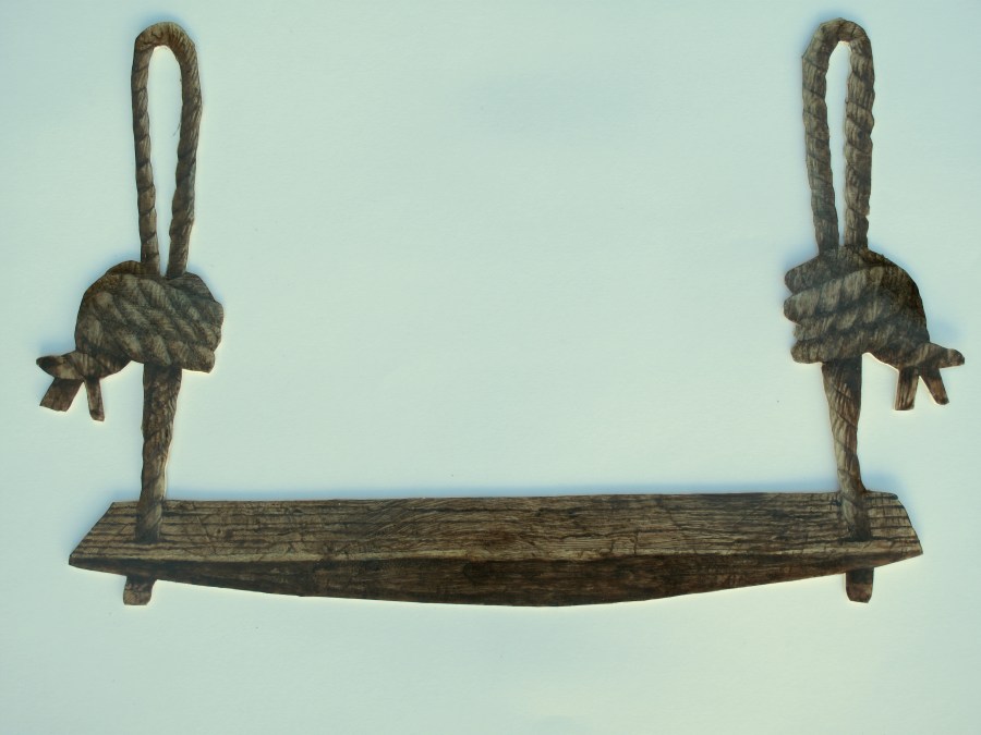 Swing, acrylic on vinyl, 20" x 14"